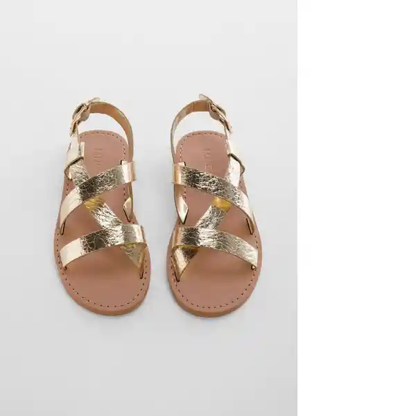 Sandalias Keila Oro Talla 28 Niñas Mango