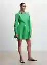 Vestido Naza-L Verde Talla XS Mujer Mango