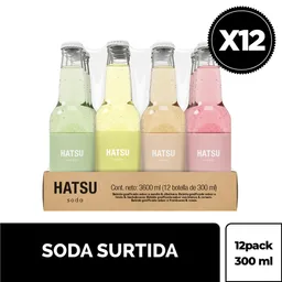 Hatsu Soda Sabores Surtidos