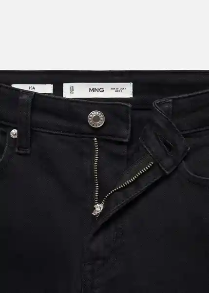 Pantalón Jean Isa Tejano Negro Talla 42 Mujer Mango