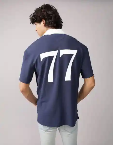 Polo Hombre Azul Talla Medium 4608483 American Eagle