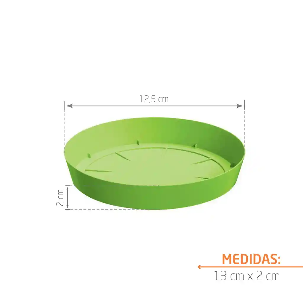 Plato 13 Cm Verde