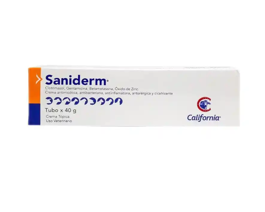Saniderm Crema 40g Samiderm Para Mascotas Antibacteriana, Cicatrizante