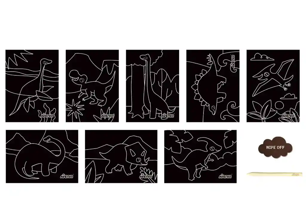 Set De Arte Para Raspar Dinosaurio Actividades Niños Y Niñas