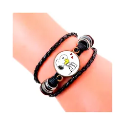 Pulsera Cuero Cristal Sistema Solar Cosmos Unisex + Estuche