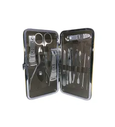 Set Kit Manicure Y Pedicure Plateado X12 Piezas