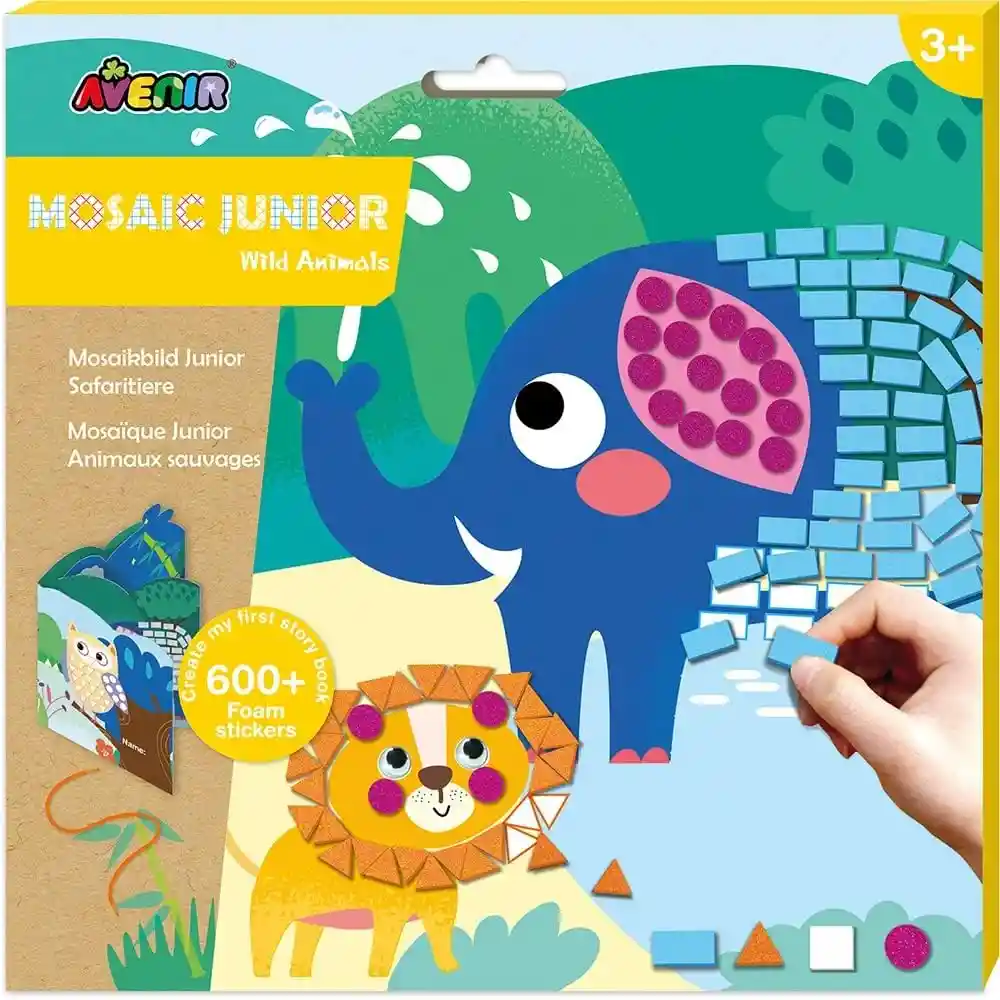 Set De Arte Y Manualidades Con Stickers Mosaico Animales