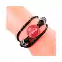 Pulsera Cuero Cristal Coca Cola Cocacola Unisex + Estuche