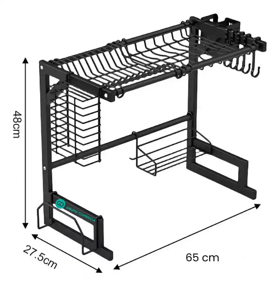 Platero Organizador De Loza Escurridor Metálico Organizador