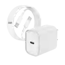 Cargador+ Cable Usb C Carga Rápida Para Iphone Color Blanco