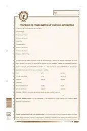 Contrato De Compraventa De Vehículo Automotor 55-08 Unidad