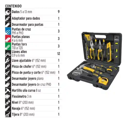 Juego De Herramienta 42pz Multiproposito Pretul22101