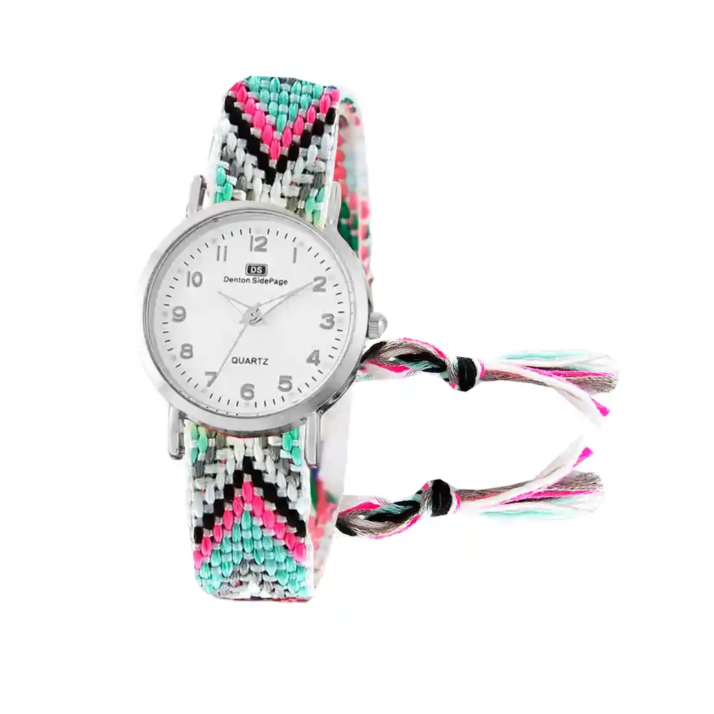 Reloj Tejido Artesanal Dama Mujer + Estuche