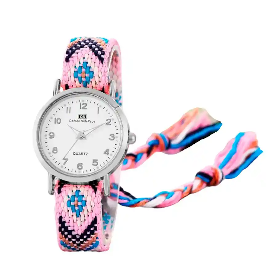 Reloj Tejido Artesanal Dama Mujer + Estuche