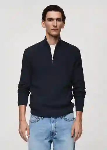 Buzo Jersey Antigua Navy Talla S Hombre Mango