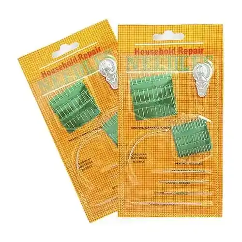 Set De Agujas Con 26 Agujas + Enhebrador Aguja Curva