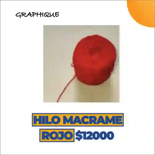 Hilo Macrame Rojo Ovillo