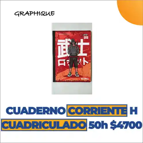 Cuaderno Cosido Cuadriculado De 50 Hjs Corriente Motivos hombre