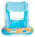 Bote Flotador Inflable Techo Para Bebé Piscina (manijas Azul)