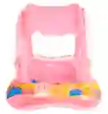 Bote Flotador Inflable Techo Para Bebé Piscina (manijas Rosado)