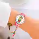 Reloj Virgen Guadalupe Plateado Tejido Artesanal + Estuche