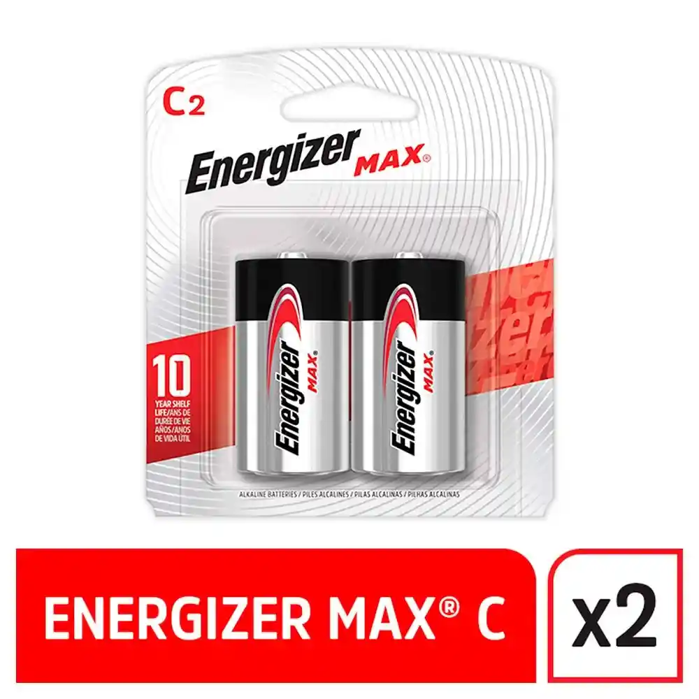 Bateria Pila Energizer Tipo C Par