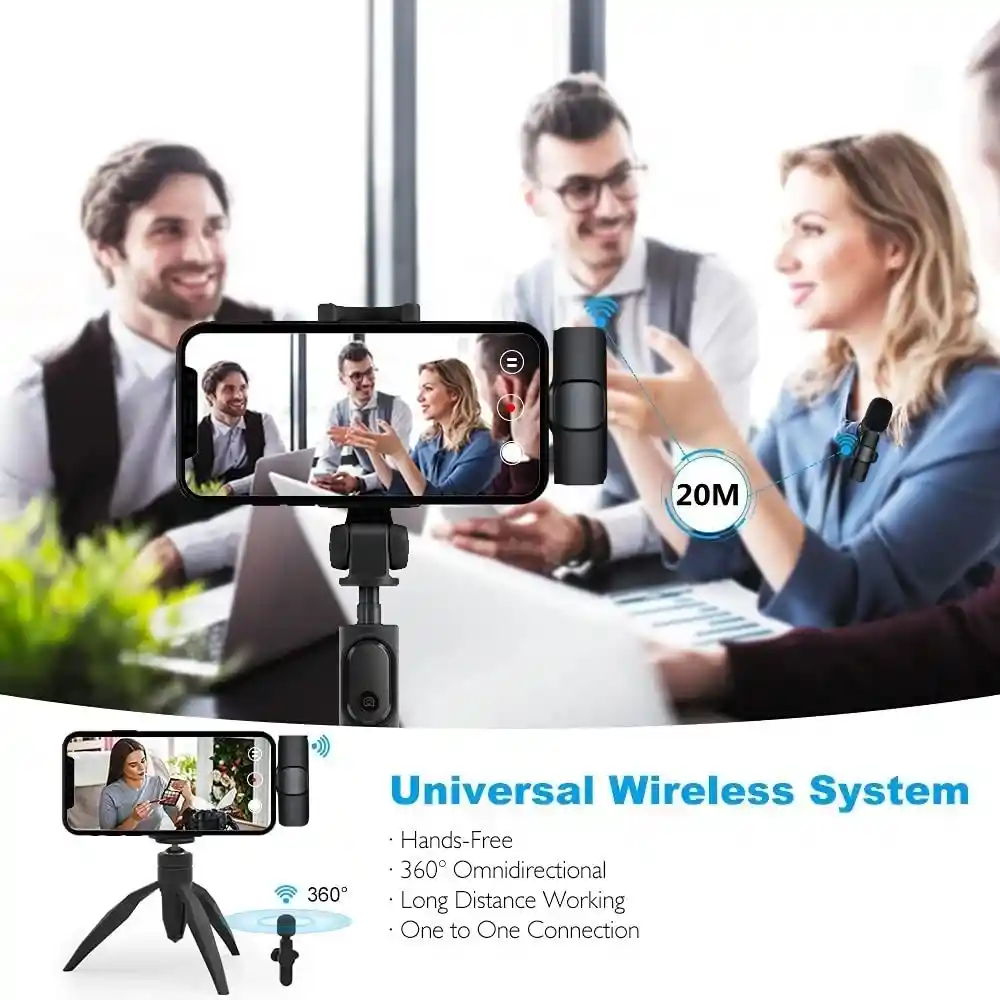 Micrófono Doble Inalámbrico Para Iphone Reducción De Ruido Inteligente