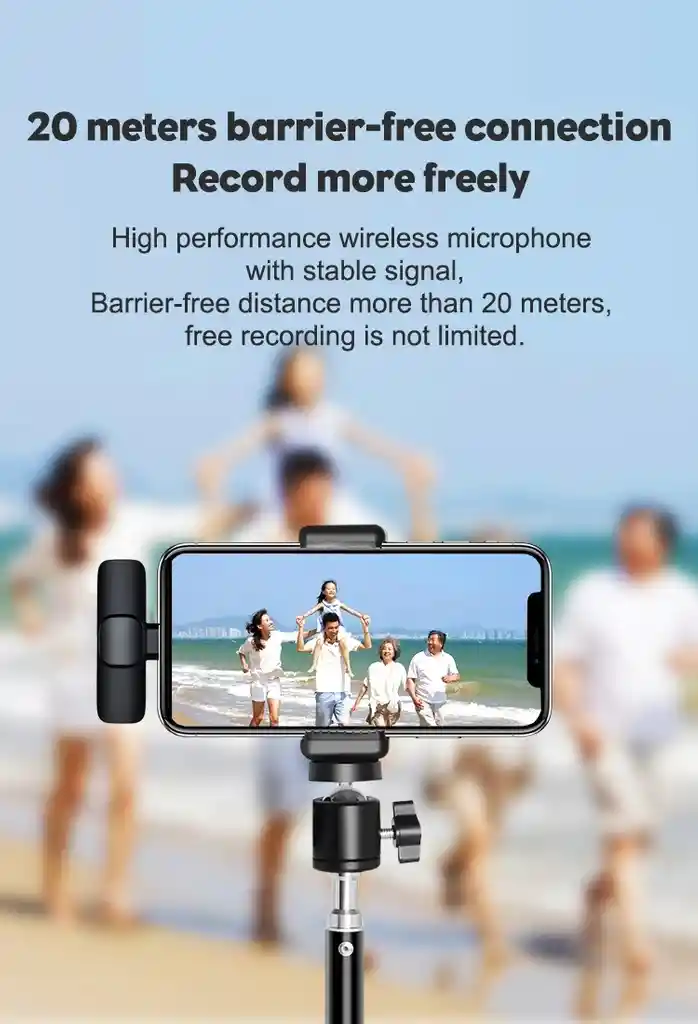 Micrófono Doble Inalámbrico Para Iphone Reducción De Ruido Inteligente
