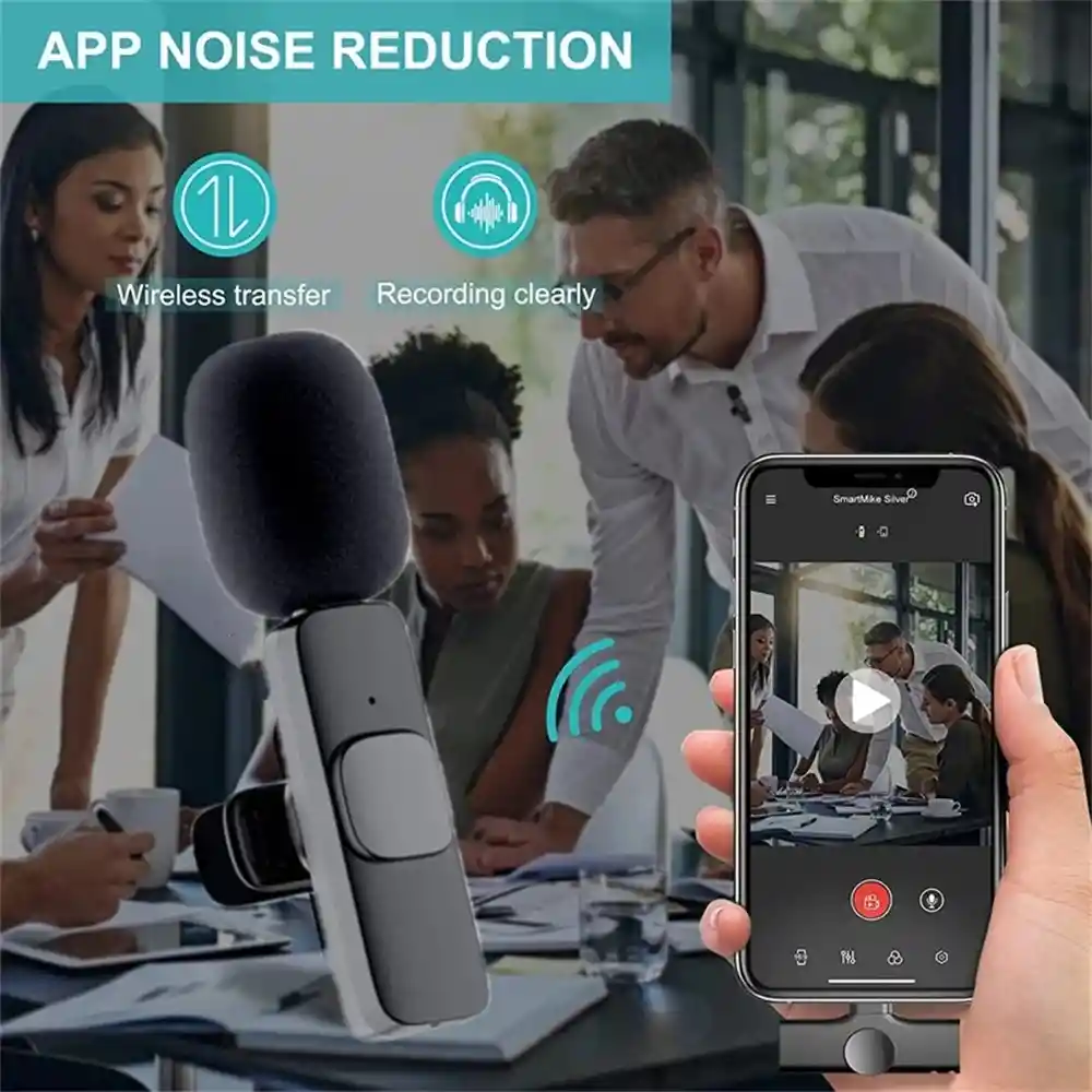 Micrófono Doble Inalámbrico Para Iphone Reducción De Ruido Inteligente