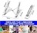 Soporte Base Aluminio Tablet Portátil 10-15.5" Reclinable 5 Niveles Ergonómica (negra)