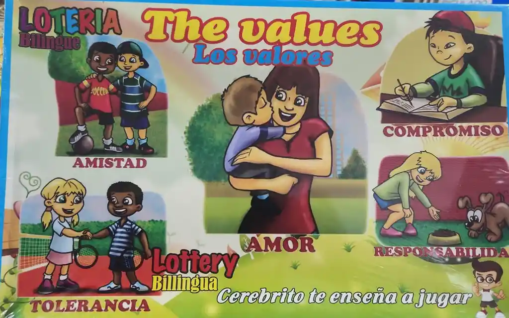 Juego De Loteria Billingue - Los Valores