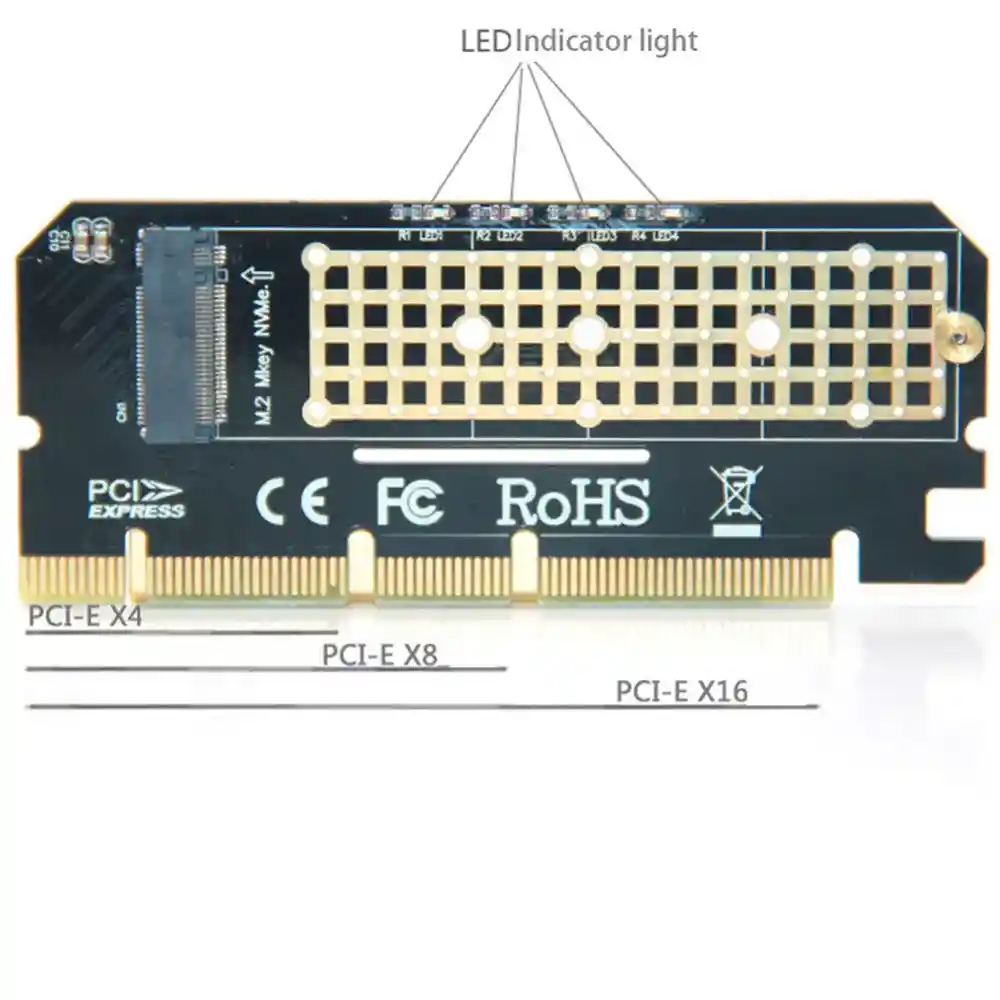 Tarjeta Pci 3.0 4x 8x 16x Express De Expansión Para Unidades M.2