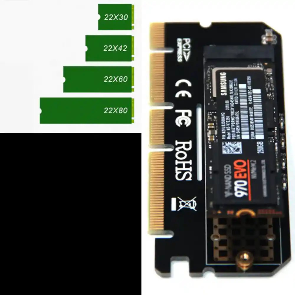 Tarjeta Pci 3.0 4x 8x 16x Express De Expansión Para Unidades M.2