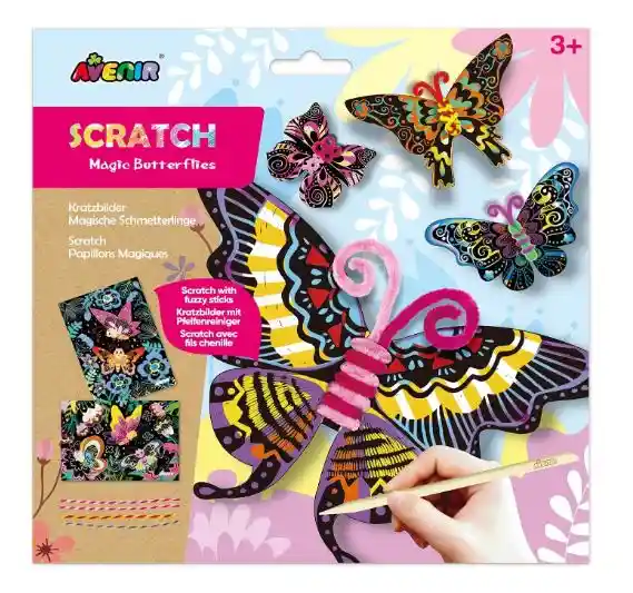 Set De Arte Para Raspar Mariposas Actividades Niños Y Niñas