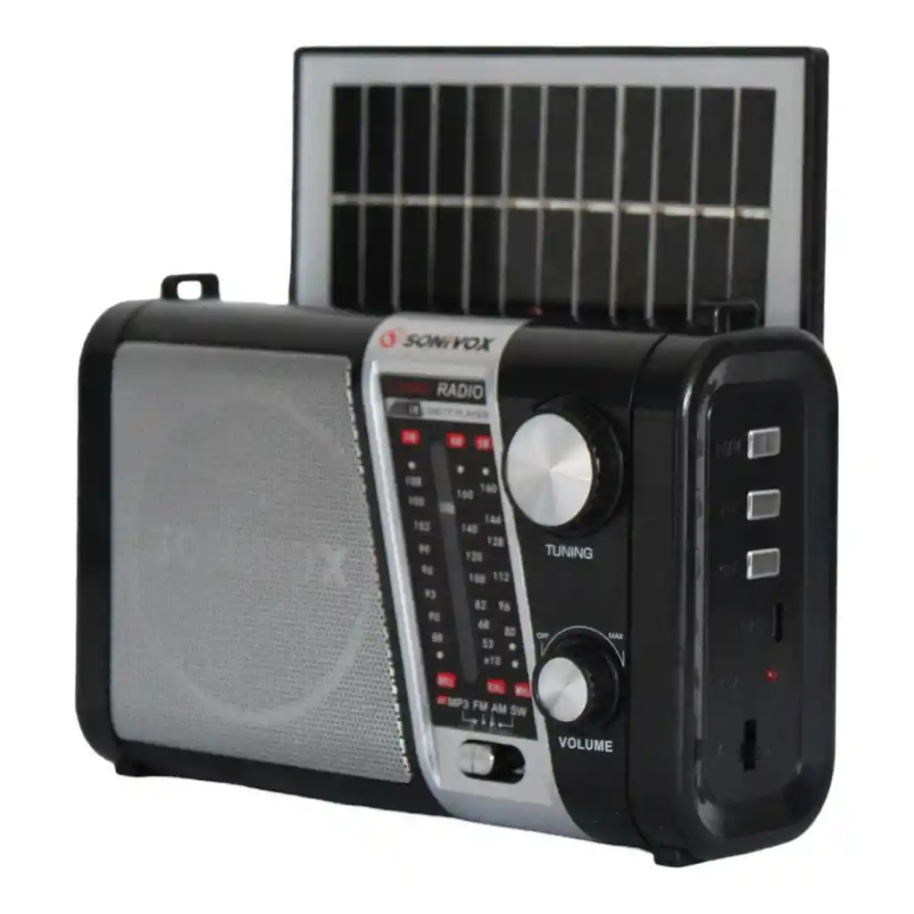 Radio Solar Am Fm Sw Con Bateria Recargable