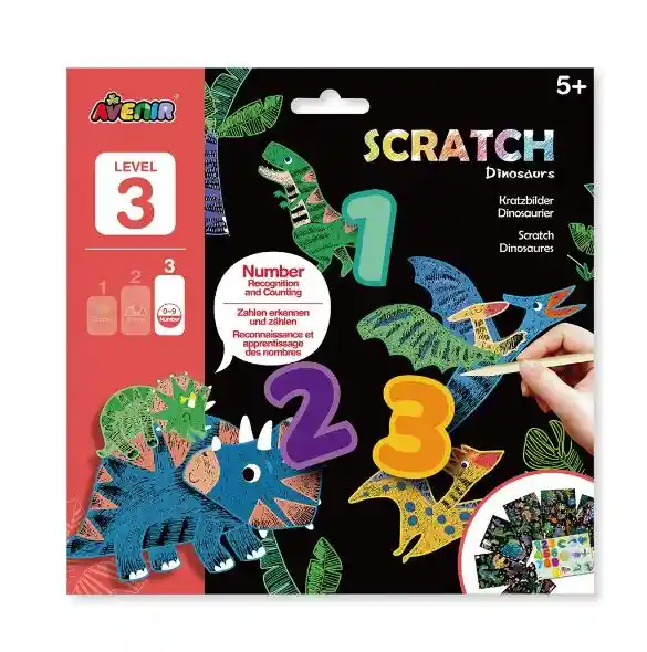 Set De Arte Para Raspar Dinos Lv3 Actividades Niños Niñas