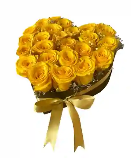Corazon De Rosas Amarillas