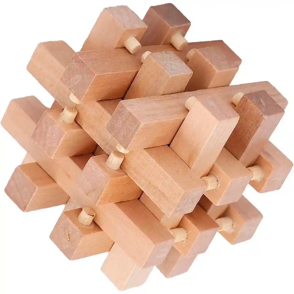 Juego Rompecabezas Cubo En Madera