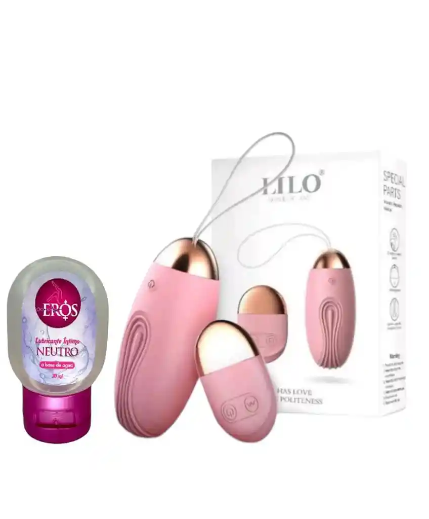 Huevo Vibrador A Control Remoto Lilo Con Textura + Lubricante Neutro