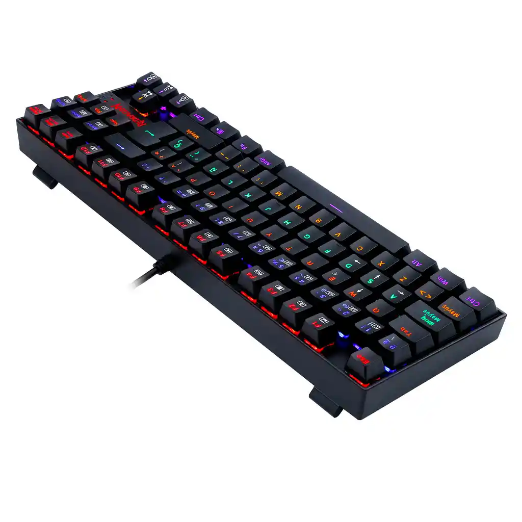 Teclado Redragon Kumara K552-kr-sp Black Spanish Rainbow