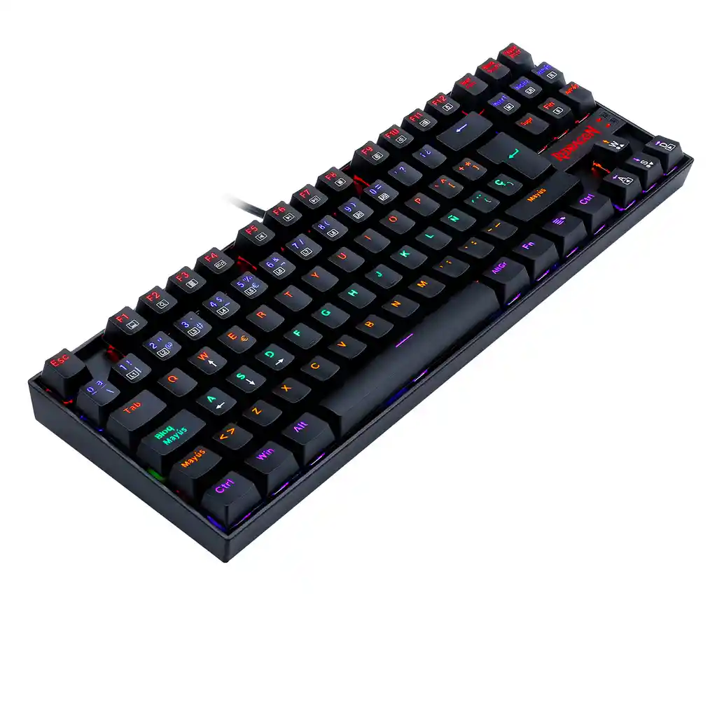 Teclado Redragon Kumara K552-kr-sp Black Spanish Rainbow