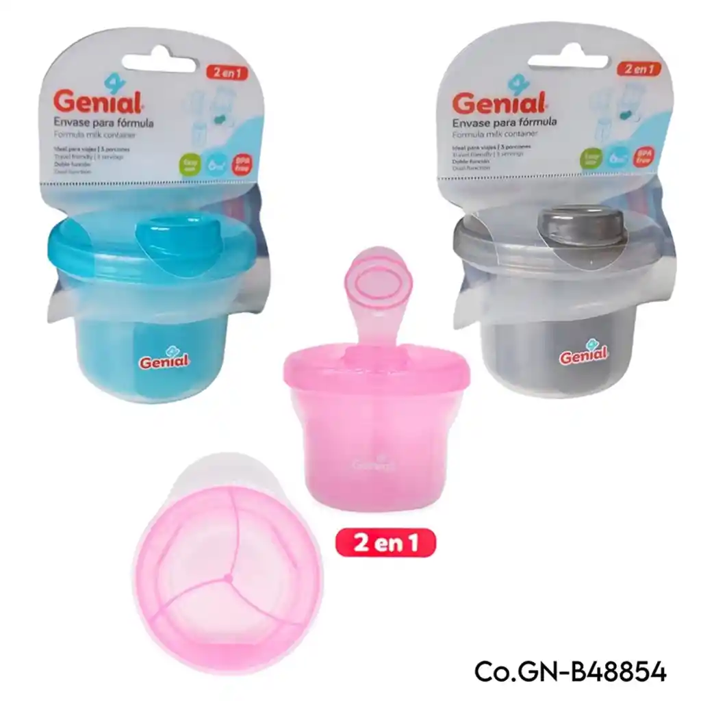 Infanti Dispensador Porta Leche Formula Cereal Bebe L Libre Bpa Color Gris Ref Genial Gnb48854