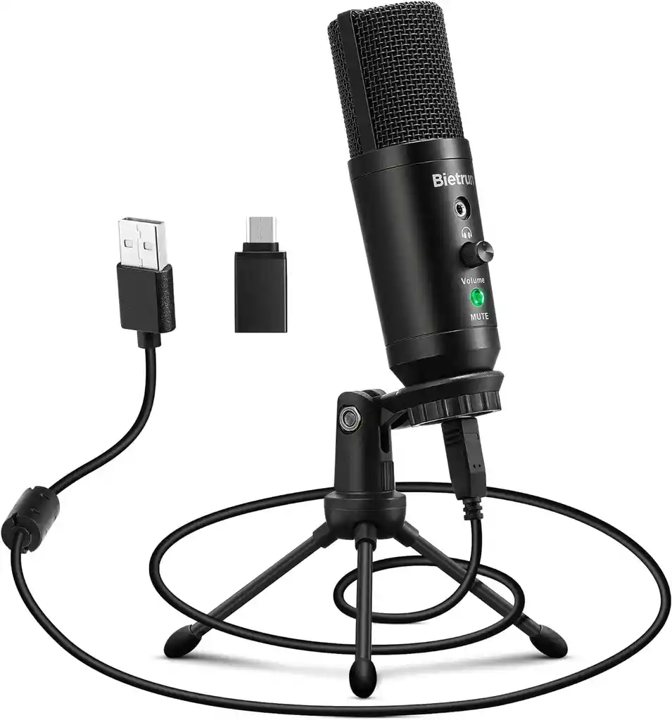 Microfono Usb Condensador Cardiode Podcast Youtube Zoom