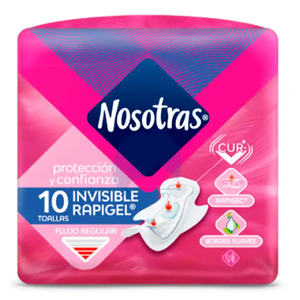 Nosotras Invisible Rapigel X 10 Unds + Tampones