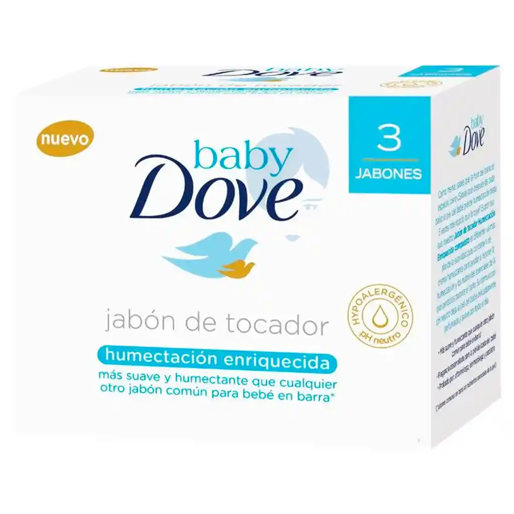 Dove Jabon Baby Humectacion Enriquecida 3pack X 90 Gr