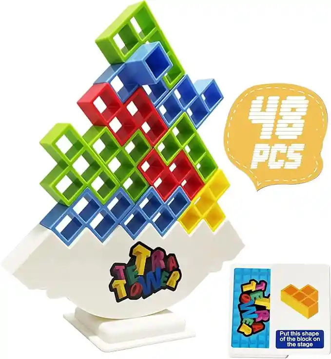 Tetra Tower Juguete Juego Mesa Tetris Balance Equilibrio