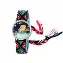 Reloj Principito Zorrito Plateado Tejido Artesanal + Estuche