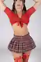 Disfraz Colegiala Lolita Rojo