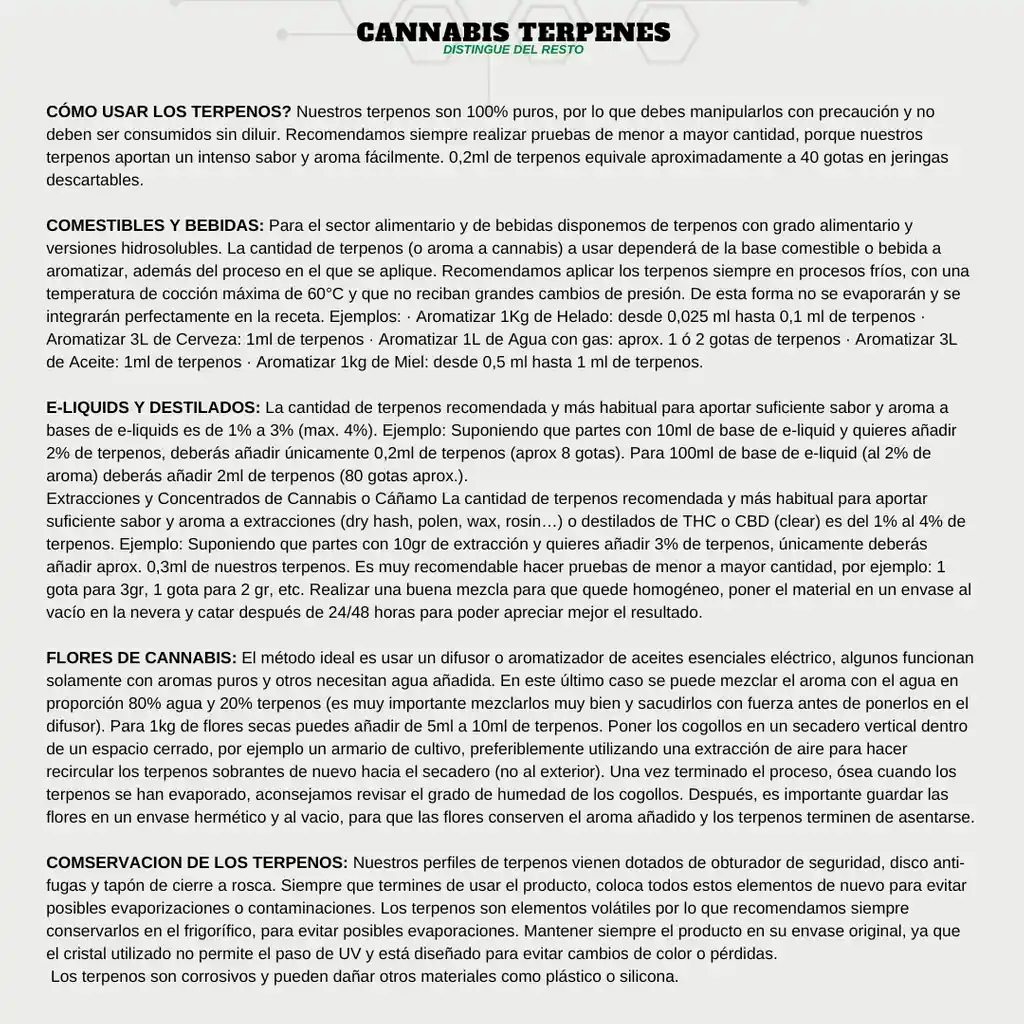 Terpenos Aceite Esencial De Cannabis Jack Herer