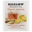 Bigelow Té Herbal Caffeine Free Throat Defense (ginger Honey Lemon Herbal) – Jengibre, Miel Y Limón 18 Bolsitas 1.06 Oz (30 G)